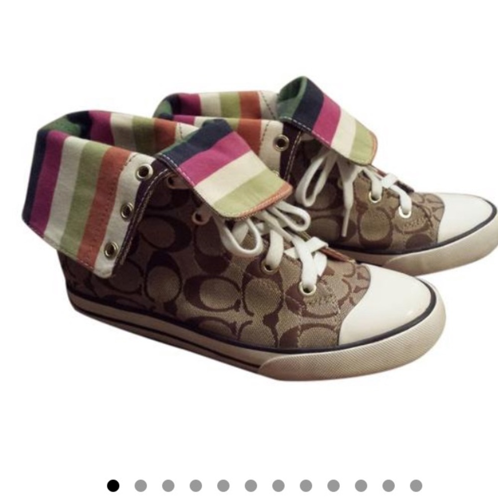 Coach Bonney Signature "C" High Top Sneakers